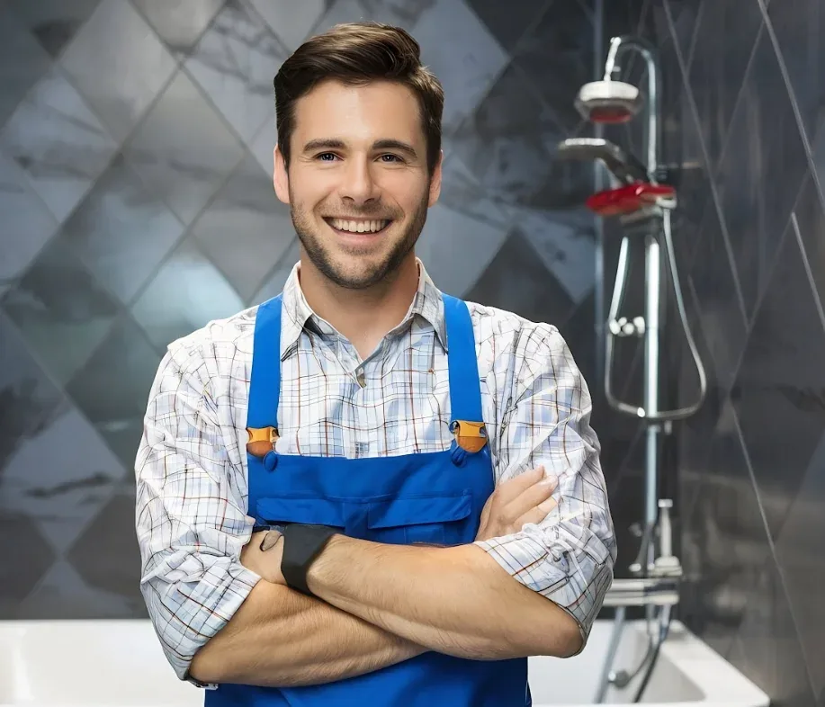 Professional plumbing technician