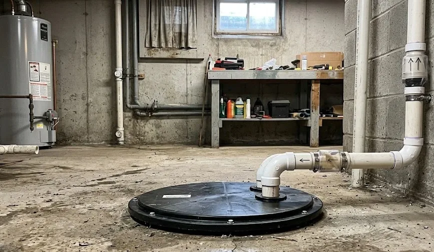 sewage-ejector-pump-basin-and-piping-kawartha-lakes