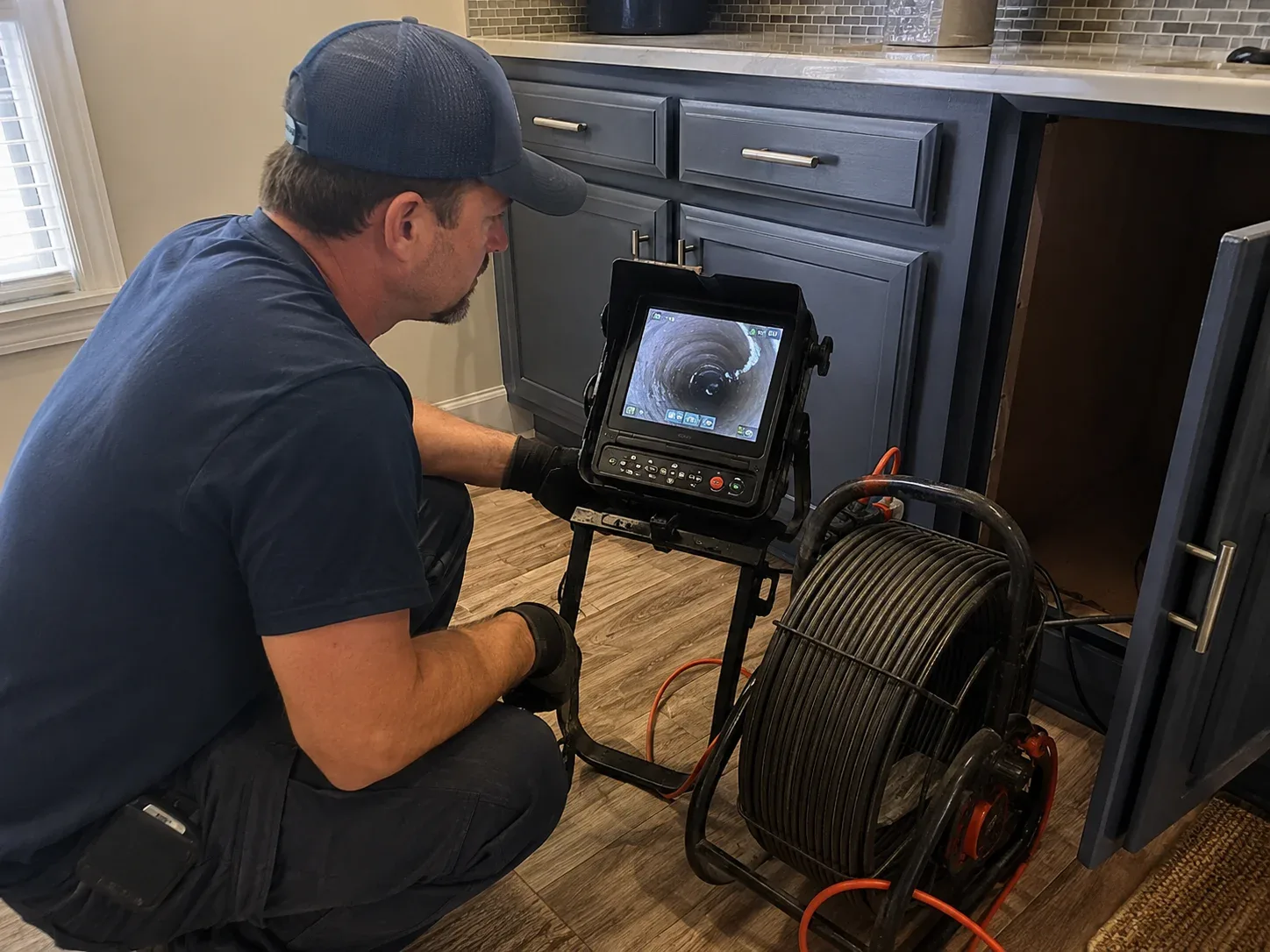 plumber-reviewing-sewer-camera-footage-kawartha-lakes