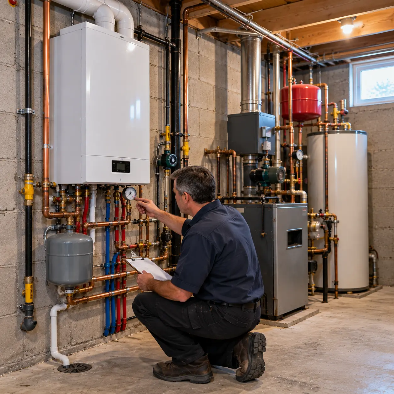 TSSA-certified technician performing boiler repair in a Kawartha Lakes home