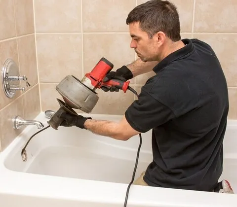 Bathtub drain snaking and clog removal